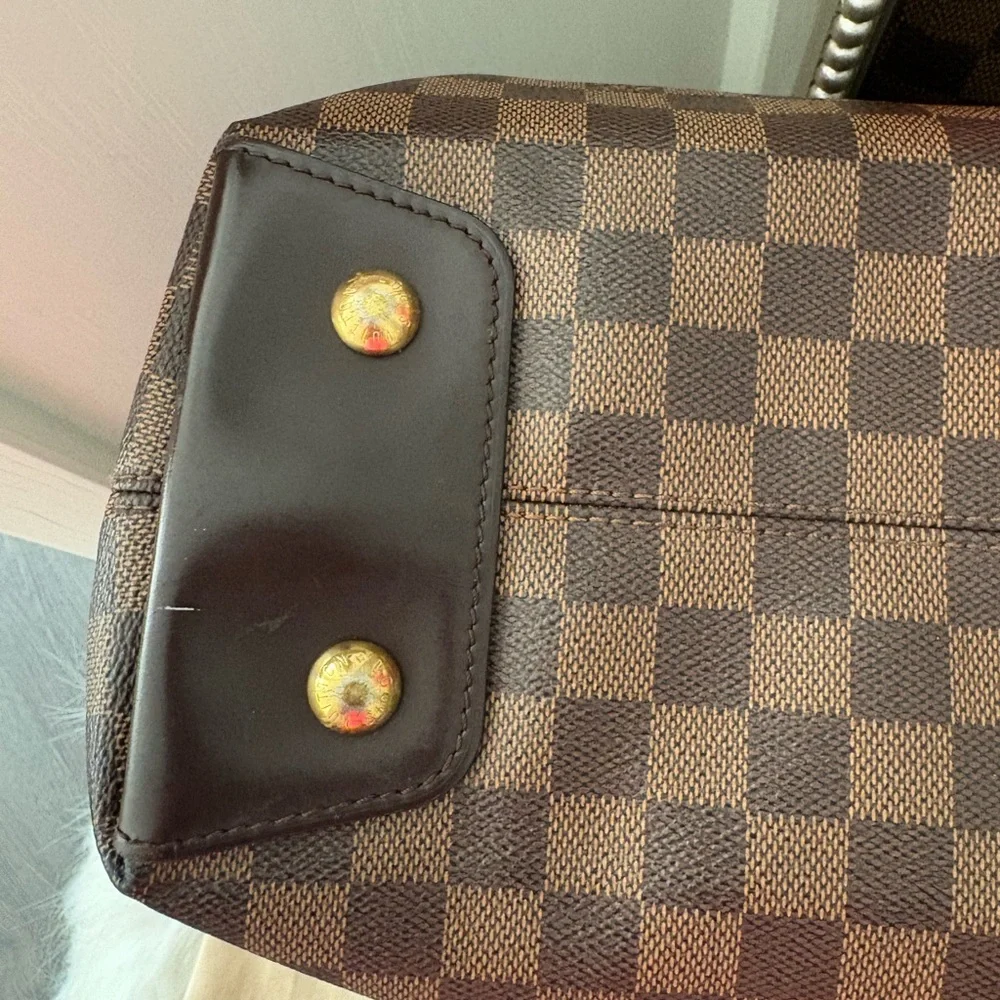 Brown Checkered Women's Bag